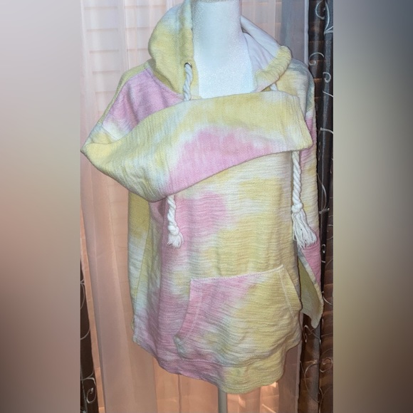 Southern Spirit Bathing suit Cover Hoodie Picket Pastel Tie Dye Relaxed Fit M - Picture 7 of 15